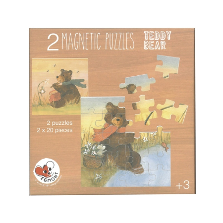 Noutati - Set 2 puzzle-uri magnetice Ursuletul de plus, Egmont Toys