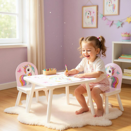 Set 2 scaune +birou Unicorns, U-Grow [2]