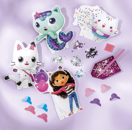 Set 3 in 1 Gabby's Dollhouse - Bratari, carioci de suflat & pictura cu diamante [10]