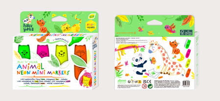 Set 4 Mini Markere Neon – Animale [9]