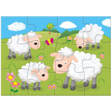 Set 4 puzzle-uri Animale de la ferma (4, 6, 8, 12 piese) [2]