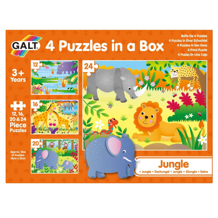 Set 4 puzzle-uri Jungla (12, 16, 20, 24 piese) [0]