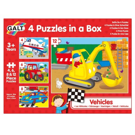 Set 4 puzzle-uri Vehicule (4, 6, 8, 12 piese) [0]