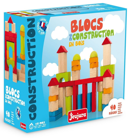 Set 40 Cuburi din lemn, Jeujura [1]