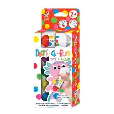 Jucarii creative - Set 5 carioci lavabile Dots 4 Fun - culori clasice