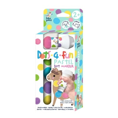 Jucarii creative - Set 5 carioci lavabile Dots 4 Fun - culori pastel