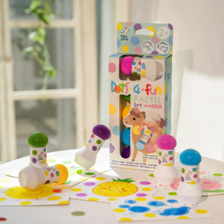 Set 5 carioci lavabile Dots 4 Fun - culori pastel [2]