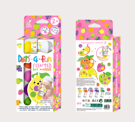 Set 5 carioci lavabile Dots4Fun - parfum de fructe, Haku Yoka [15]