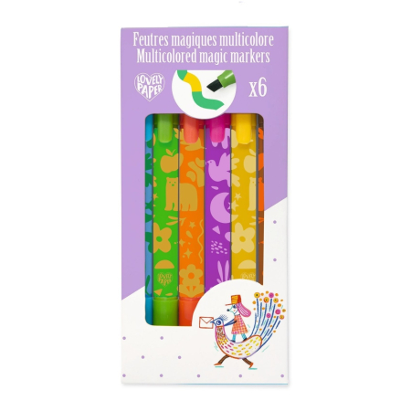 Varsta - Set 6 carioci magice cu varf dublu, Djeco