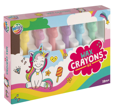Desen si pictura - Set 6 creioane cerate - Unicorni