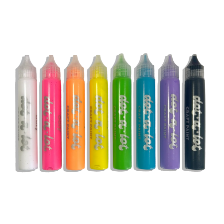 Vopsea 3D pentru tehnica punctului – Dot-a-Lot, set de 8 culori Brights [2]