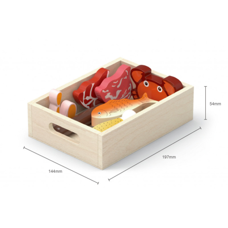 Set alimente de frigider din lemn, Viga [4]