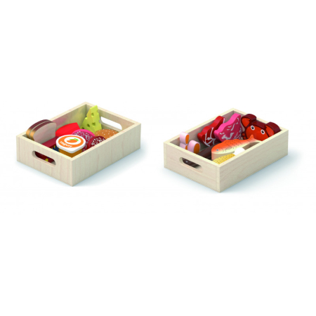 Set alimente de frigider din lemn, Viga [1]