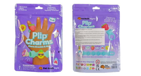 Set Brățară si inel cu talismane pop-it Plip Charms, mov [8]