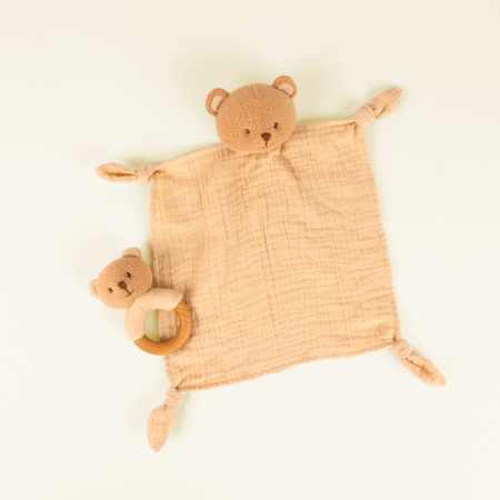 Jucarii Senzoriale - Set cadou Doudou + zornaitoare cu ursuletul Marcel, Egmont Toys