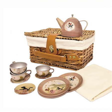 Bucatarii - Set ceai in cos picnic, Muzicantii din Bremen, Egmont Toys