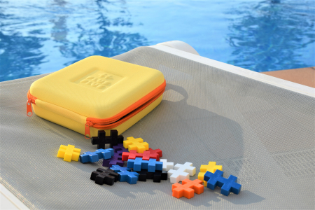 Set constructie Plus-Plus, 15 piese mari, portabil, in geanta cu fermoar [3]