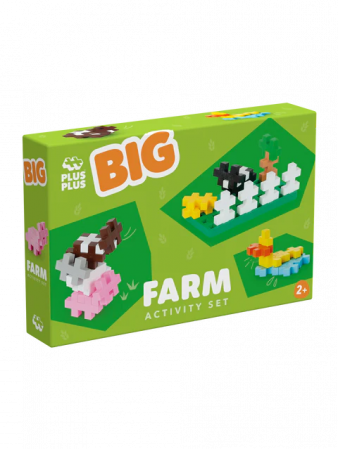 Cadouri Fete - Set constructie Plus-Plus, 40 piese mari, Ferma