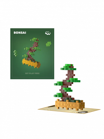Cadouri copii Paste - Set constructie Plus-Plus, PLANTE - Bonsai verde