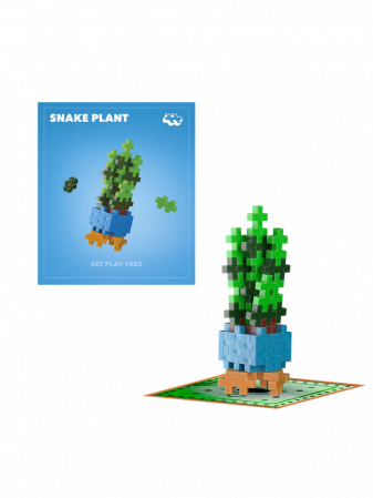 Cadouri copii Paste - Set constructie Plus-Plus, PLANTE - Sansevieria