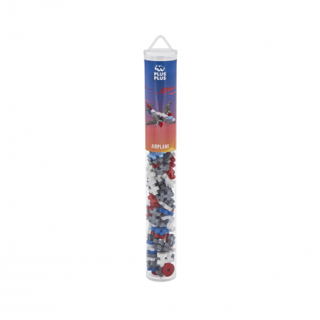 Cadouri Baieti - Set constructie Plus-Plus, tub 100 piese, Avion