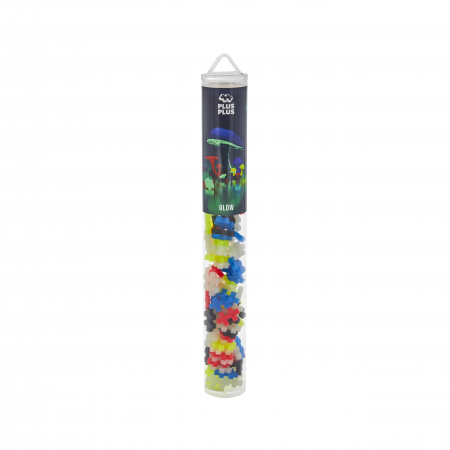 Halloween - Set constructie Plus-Plus, tub 100 piese, Glow mix, culori fluorescente