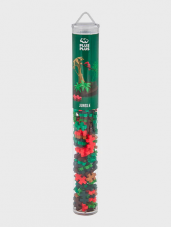 Set constructie Plus-Plus, tub 100 piese, Jungle Mix [1]