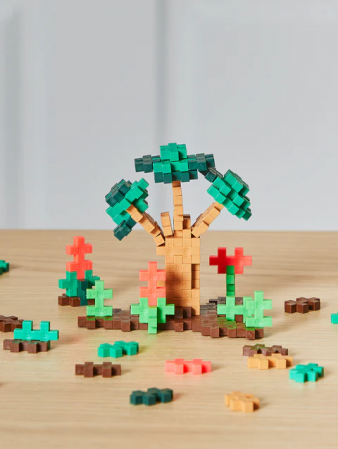 Set constructie Plus-Plus, tub 100 piese, Jungle Mix [3]