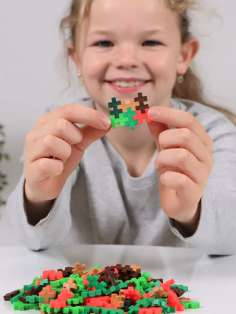 Set constructie Plus-Plus, tub 100 piese, Jungle Mix [2]