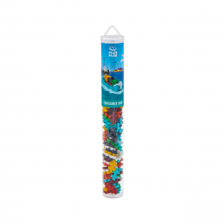 Seturi Constructie - Set constructie Plus-Plus, tub 100 piese, Nava-container