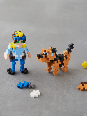 Set constructie Plus-Plus, tub 100 piese, Politist [3]