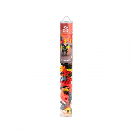 Seturi Constructie - Set constructie Plus-Plus, tub 100 piese, Pompier