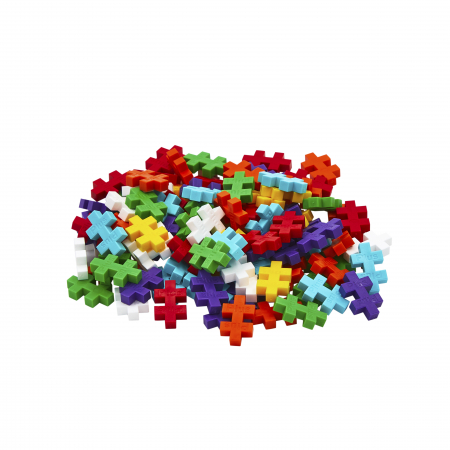 Set constructie Plus-Plus, tub 100 piese, Rainbow Mix, culorile curcubeului [2]