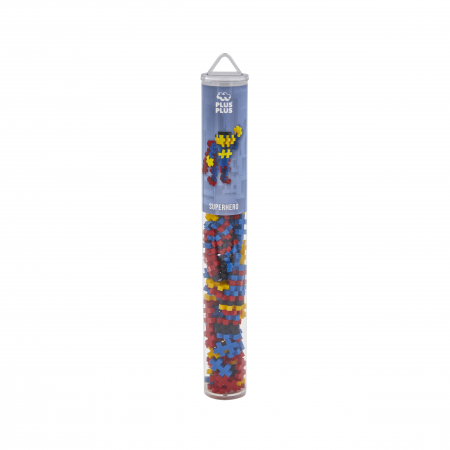 Cadouri Fete - Set constructie Plus-Plus, tub 100 piese, Super erou