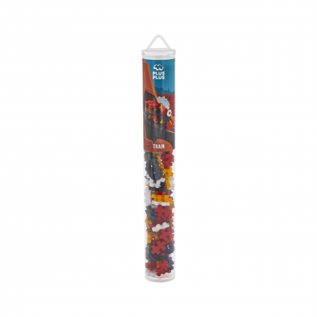 Cadouri Baieti - Set constructie Plus-Plus, tub 100 piese, Tren