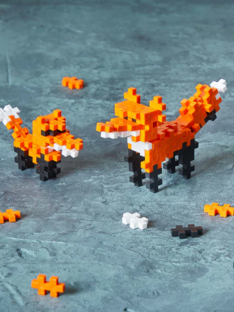 Set constructie Plus-Plus, tub 100 piese, Vulpe [3]