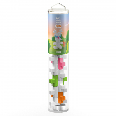 Cadouri copii Paste - Set constructie Plus-Plus, tub 15 piese mari, Iepure