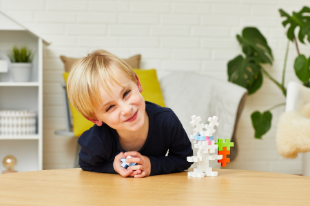 Set constructie Plus-Plus, tub 15 piese mari, Iepure [2]