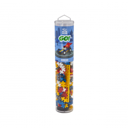 Cadouri copii Craciun - Set constructie Plus-Plus, tub 200 piese, Masini colorate - Erou