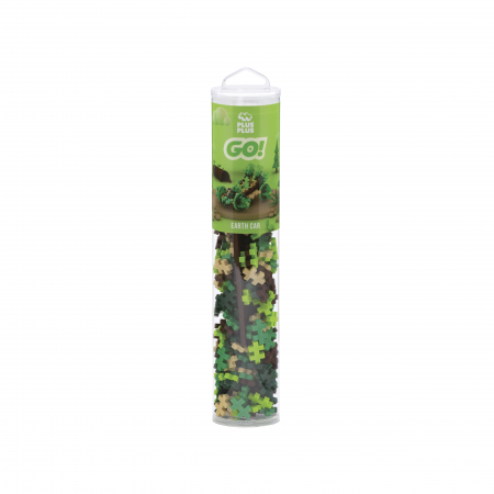 Cadouri copii Craciun - Set constructie Plus-Plus, tub 200 piese, Masini colorate - Pamant