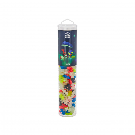 Halloween - Set constructie Plus-Plus, tub 240 piese, Glow Mix, culori fluorescente