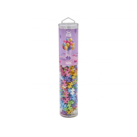 Seturi Constructie - Set constructie Plus-Plus, tub 240 piese, Pastel Mix