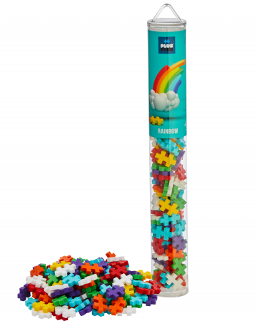 Set constructie Plus-Plus, tub 240 piese, Rainbow Mix, culorile curcubeului [1]