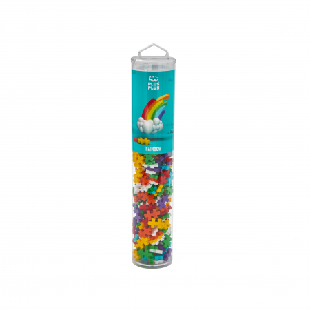 Cadouri copii Craciun - Set constructie Plus-Plus, tub 240 piese, Rainbow Mix, culorile curcubeului