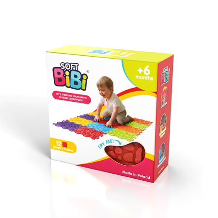 Jucarii Bebe - Set covorase senzoriale Soft BiBi, 12 piese