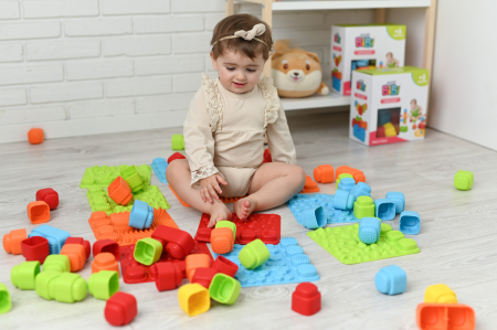 Set covorase senzoriale Soft BiBi cu blocuri de constructie, 20 piese [7]