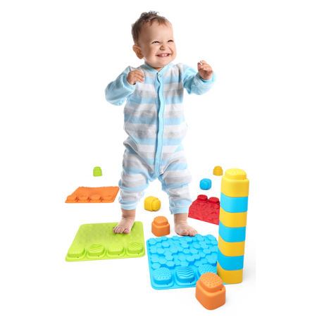 Set covorase senzoriale Soft BiBi cu blocuri de constructie, 20 piese [1]