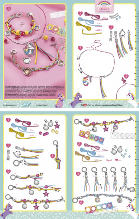 Set creativ 2 in 1 - Bratari curcubeu si gentuta cu unicorni [6]