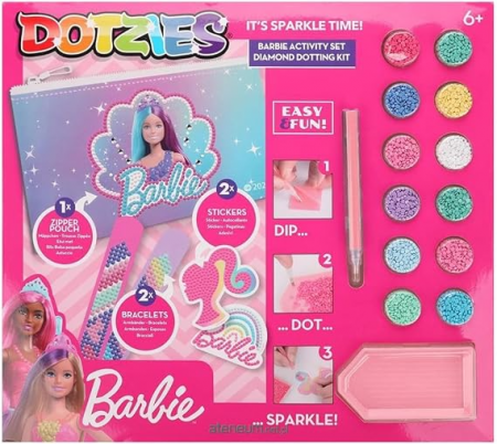 Cadouri copii Craciun - Set creativ 5 in 1, Barbie, pictura cu diamante