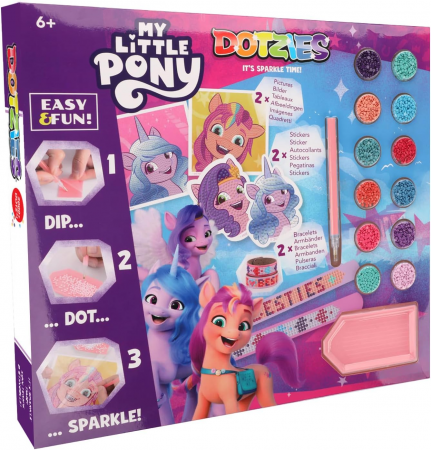 Cadouri copii Craciun - Set creativ 6 in 1, My Little Pony, pictura cu diamante